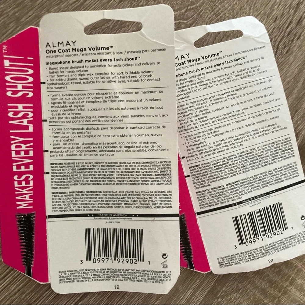 2 Almay one coat mega volume waterproof mascara sealed - Picture 3 of 3